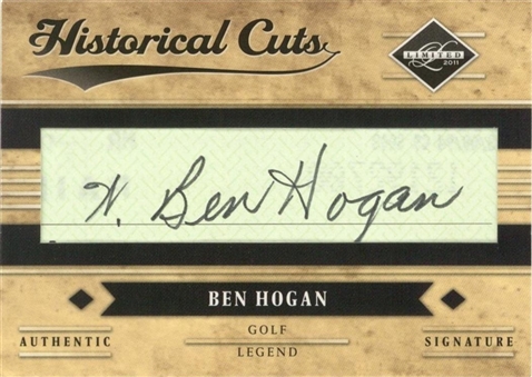 2011 Panini "Historical Cuts" #19 Ben Hogan Signed Card (#2/2) 